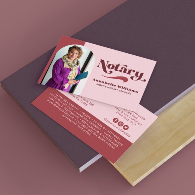 Tarjeta De Visita Agente de firma de préstamo notarial de fotografía (Subido por el creador)