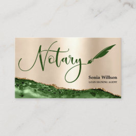 Tarjeta De Visita Agente de firma de préstamo notarial profesional B
