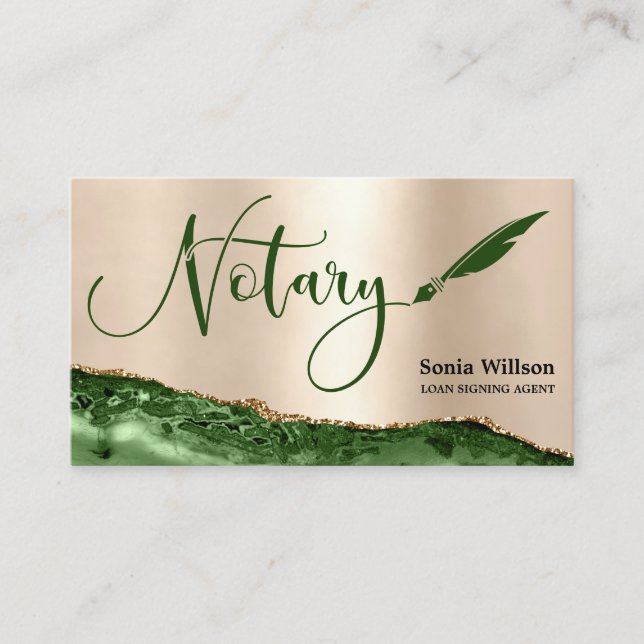 Tarjeta De Visita Agente de firma de préstamo notarial profesional B (Anverso)