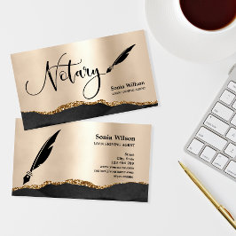 Tarjeta De Visita Agente de firma de préstamo notarial profesional B