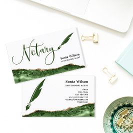 Tarjeta De Visita Agente de firma de préstamo notarial profesional B