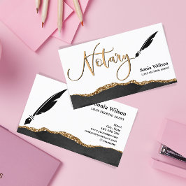 Tarjeta De Visita Agente de firma de préstamo notarial profesional B