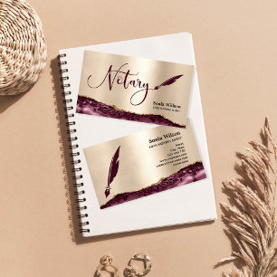 Tarjeta De Visita Agente de firma de préstamo notarial profesional B