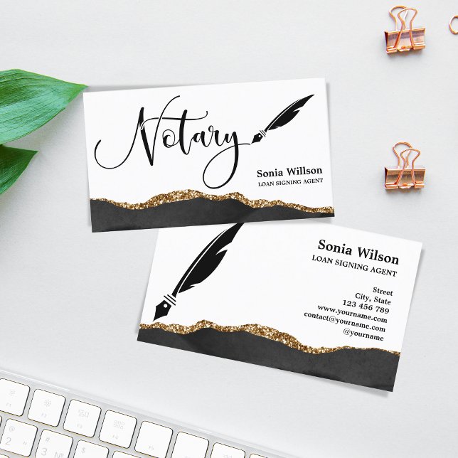 Tarjeta De Visita Agente de firma de préstamo notarial profesional B (Subido por el creador)