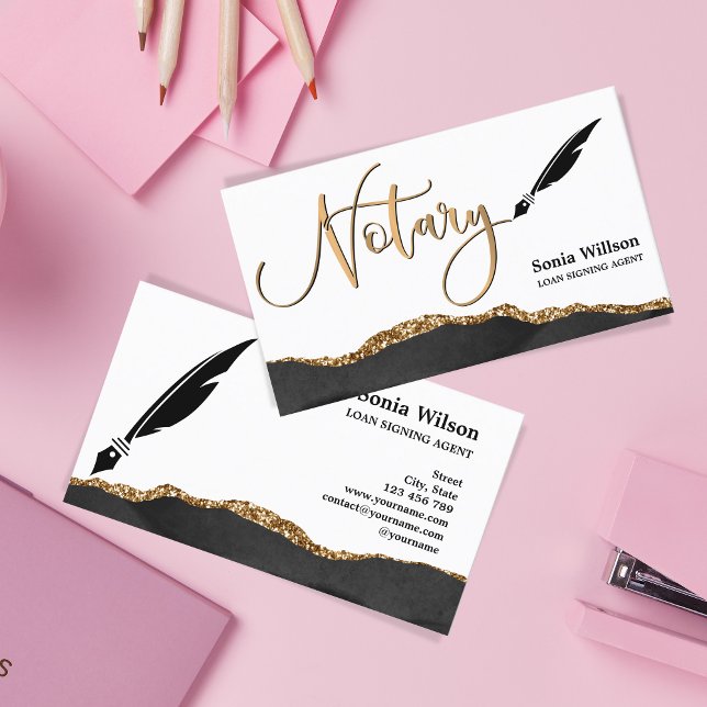 Tarjeta De Visita Agente de firma de préstamo notarial profesional B (Subido por el creador)