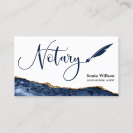 Tarjeta De Visita Agente de firma de préstamo notarial profesional B