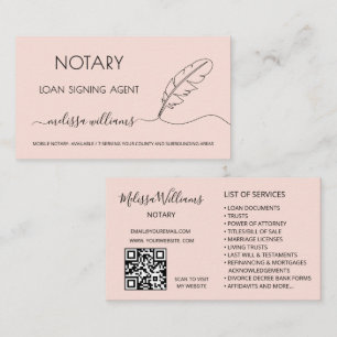 Tarjeta De Visita Agente de firma de préstamos notariales