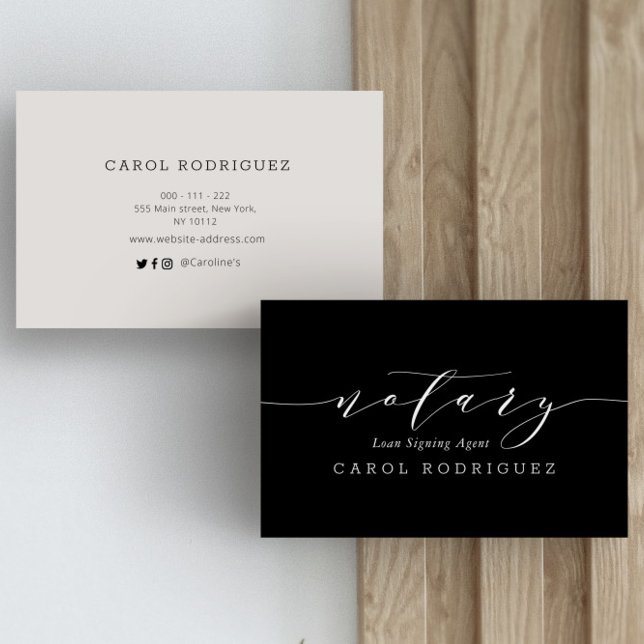 Tarjeta De Visita agente de firma de préstamos notariales (Subido por el creador)