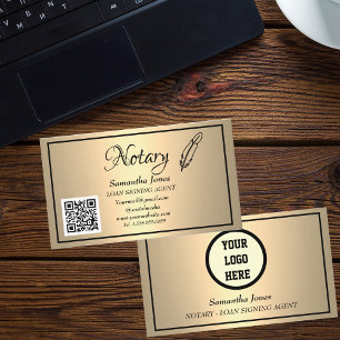 Tarjeta De Visita Agente de firma de préstamos notariales Código QR 