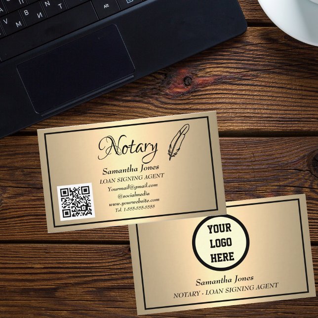 Tarjeta De Visita Agente de firma de préstamos notariales Código QR  (Subido por el creador)