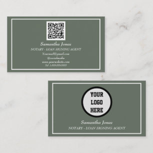 Tarjeta De Visita Agente de firma de préstamos notariales Código QR