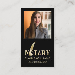 Tarjeta De Visita Agente de firma de préstamos notariales de Black G
