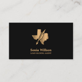 Tarjeta De Visita Agente de firma de préstamos notariales de Texas M