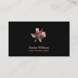 Tarjeta De Visita Agente de firma de préstamos notariales de Texas M