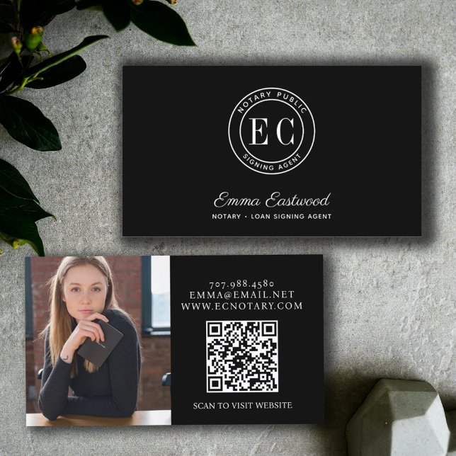 Tarjeta De Visita Agente de firma de préstamos notariales Foto Códig (Subido por el creador)