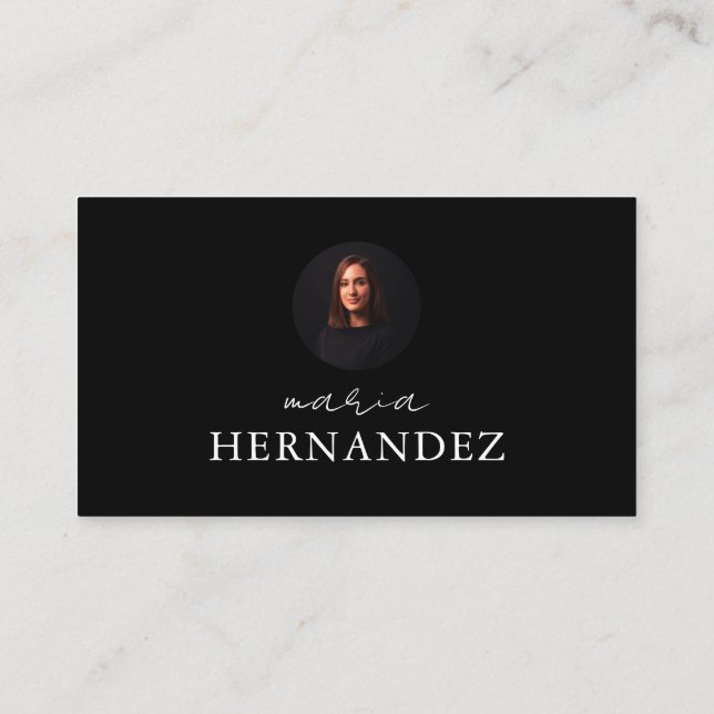 Tarjeta De Visita Agente de firma de préstamos notariales foto negra (Reverso)