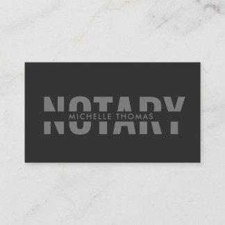 Tarjeta De Visita Agente de firma de préstamos notariales simple y m