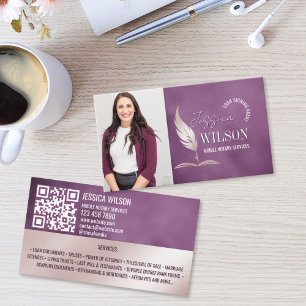 Tarjeta De Visita Agente de Firma de Préstamos Notario Móvil con Cód