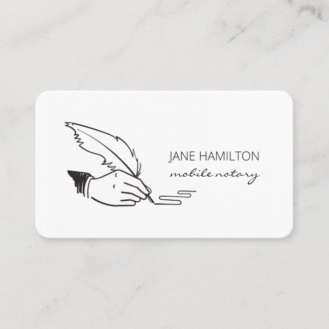 Tarjeta De Visita Agente de firma del Notario de Classis (Anverso)