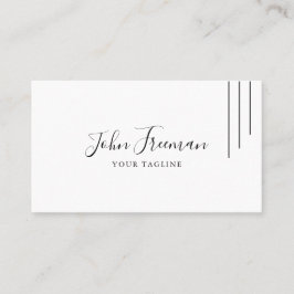 Tarjeta De Visita Agente de firma del Notario de Guión Negro minimal