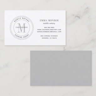 Tarjeta De Visita Agente de firma del Notario Móvil Simple