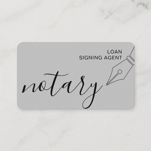 Tarjeta De Visita Agente de firma del préstamo notarial Nib Impuesto (Anverso)