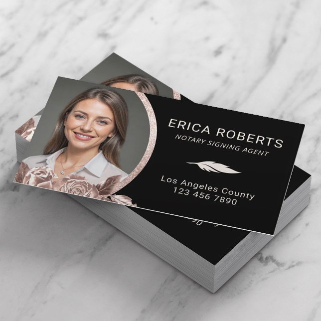 Tarjeta De Visita Agente de firma notarial móvil Rosa de la foto flo (Subido por el creador)