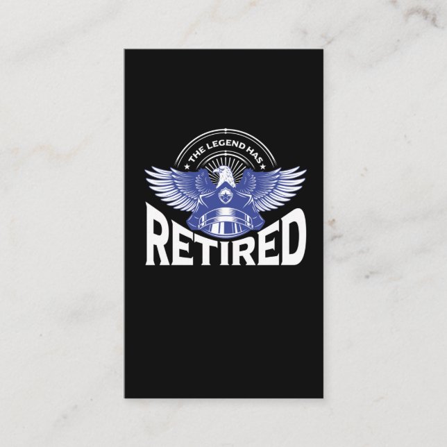 Tarjeta De Visita Agente de policía jubilado detenido (Anverso)