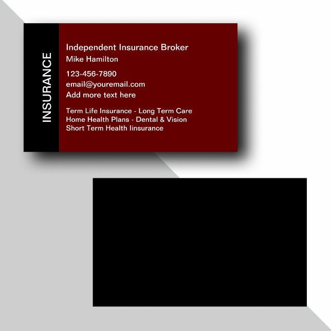 Tarjeta De Visita Agente de seguros independiente (Subido por el creador)