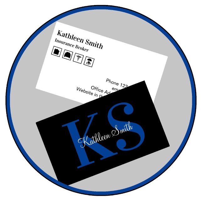 Tarjeta De Visita Agente de Seguros Monograma Clásico (Subido por el creador)