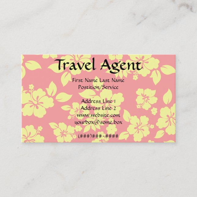 Tarjeta De Visita Agente de viajes (Anverso)
