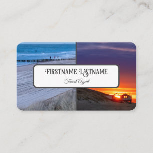 Tarjeta De Visita Agente de viajes cielo atardecer fotos de playa de