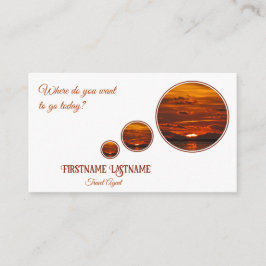 Tarjeta De Visita Agente de viajes cielo soñado mar atardecer playa