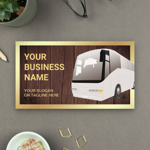Tarjeta De Visita Agente de Viajes de Autobús Turístico de Madera Rú