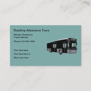 Tarjeta De Visita Agente de viajes de bus turístico