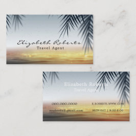 Tarjeta De Visita Agente de viajes de playa tropical escénica