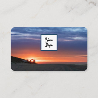 Tarjeta De Visita Agente de viajes de puesta de sol en la playa con