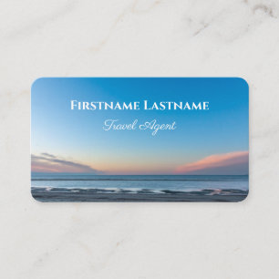Tarjeta De Visita Agente de viajes de puesta de sol en la playa de c