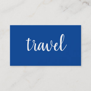 Tarjeta De Visita Agente de viajes estilo plano Minimalista Deep Blu
