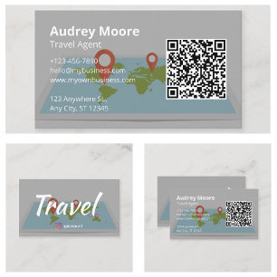 Tarjeta De Visita Agente de Viajes Personalizable