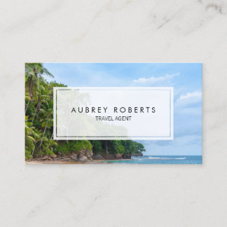 Tarjeta De Visita Agente de viajes profesional Playa Tropical