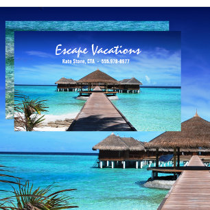 Tarjeta De Visita Agente de viajes, vacaciones, tropical, a nivel mu