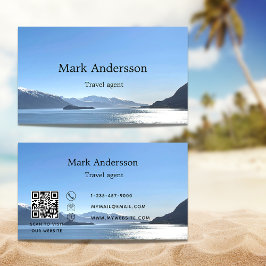 Tarjeta De Visita Agente de viajes vacaciones turismo foto Código QR