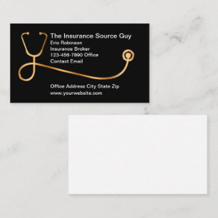 Tarjeta De Visita Agente del seguro médico