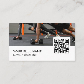 Tarjeta De Visita Agente formador de fitness QR Código logotipo de m