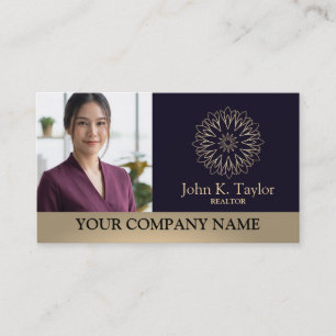 Tarjeta De Visita Agente Inmobiliario Agrega tu Logotipo y Foto Ag