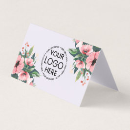 Tarjeta De Visita Agente Inmobiliario Blush Bloom Logo Mauve