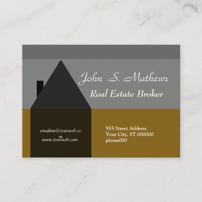 Tarjeta De Visita Agente inmobiliario con clase de la venta de casas (Anverso)