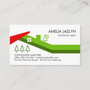 Tarjeta De Visita Agente inmobiliario de construcción creativa de ho