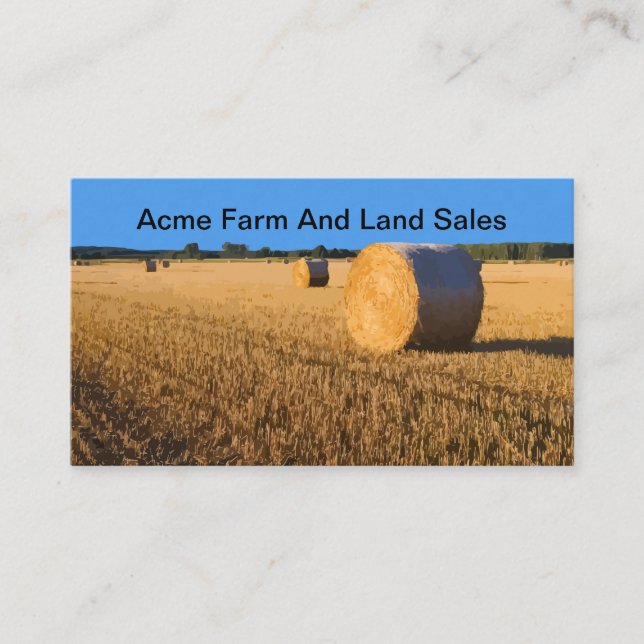 Tarjeta De Visita Agente inmobiliario de las ventas de la granja y (Anverso)